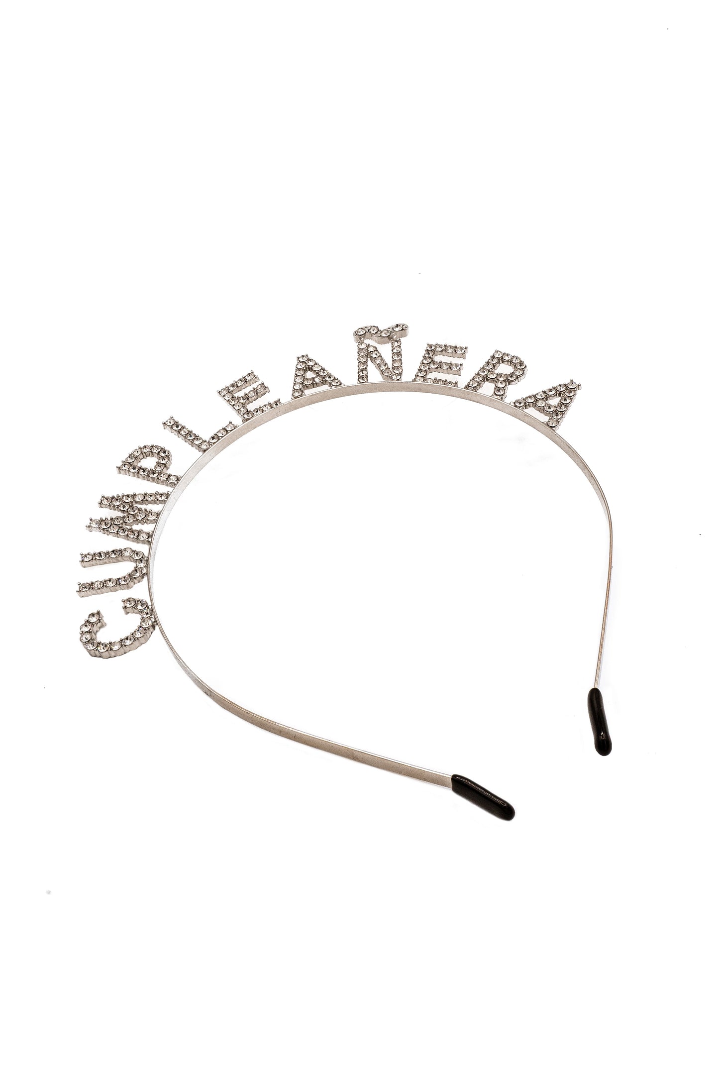 Cumpleañera Birthday Bundle in Silver – Rhinestone Headband & Matching Sash, Set de Cumpleaños con Diadema de Diamantes y Banda – Perfect for the Birthday Queen