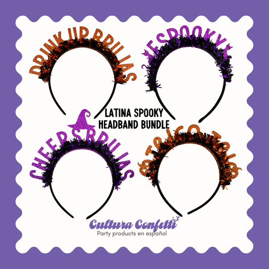 Latina Spooky Halloween Headband Bundle